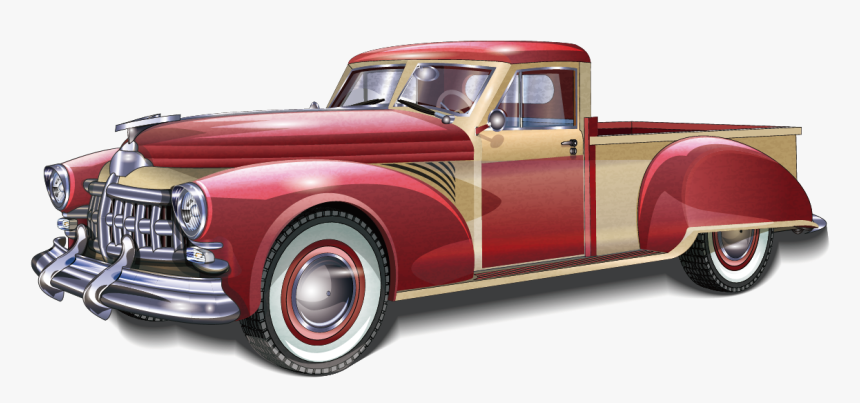 Sports Car Pickup Truck Antique Car - Vintage Trucks, HD Png Download, Free Download