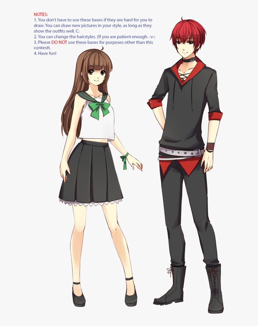 Outfits Drawing Pinterest Summer Tumblr Free Pages - Anime Boy Base Clothes, HD Png Download, Free Download