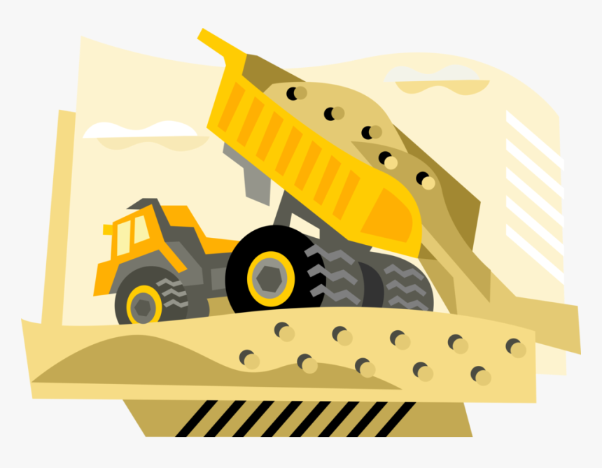 Vector Illustration Of Construction Industry Heavy - Sand And Gravel Logo Vector Png, Transparent Png, Free Download