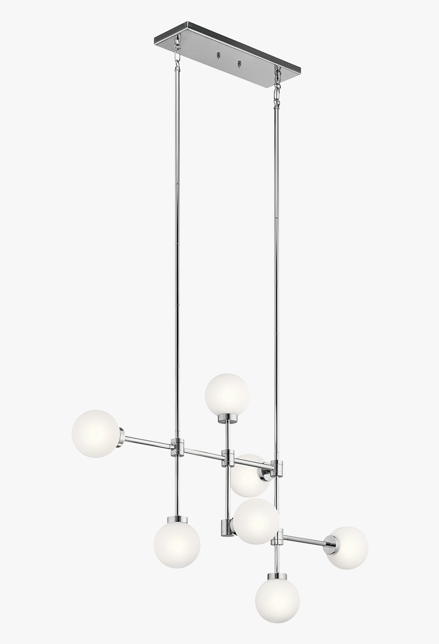 Linear Chandelier 7lt 7x50g9 - Aura ™ 7 Light Linear Chandelier Chrome, HD Png Download, Free Download