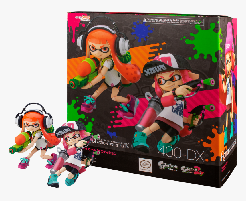 Splatoon Girl Deluxe 4” Figma Action Figure - Splatoon Figma 400 Dx, HD Png Download, Free Download