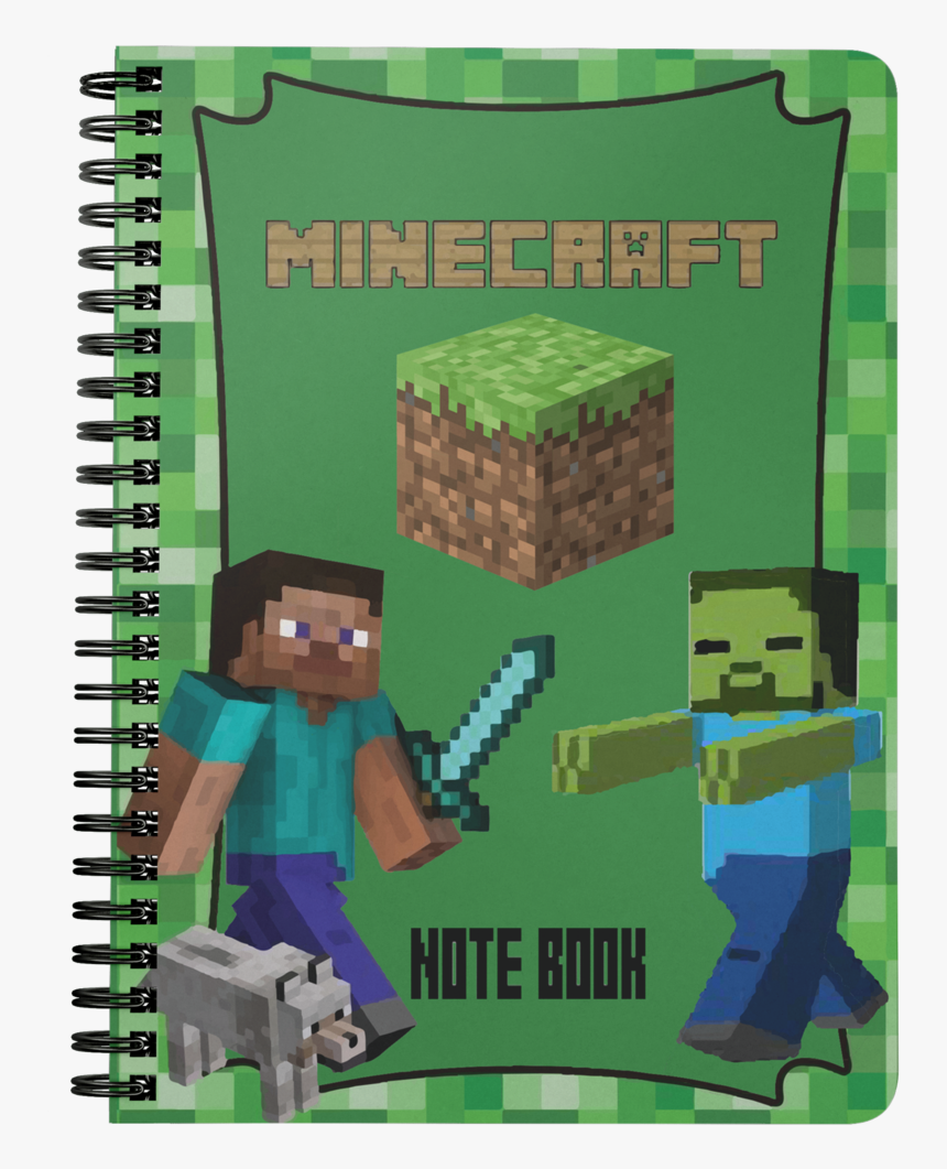 Classic Minecraft Spiralbound Notebook Creative Hardcover - Fictional Character, HD Png Download, Free Download