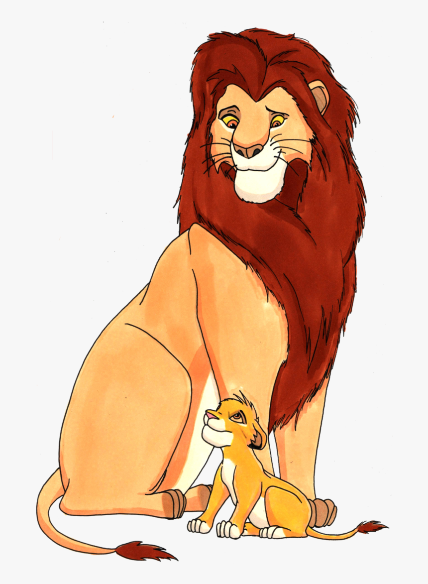 Mufasa Clipart Simba - Simba And Mufasa Drawing Easy, HD Png Download, Free Download