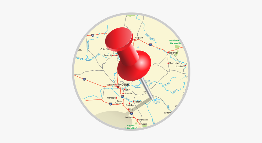 Vector Red Pushpin In A Map - Circle, HD Png Download, Free Download