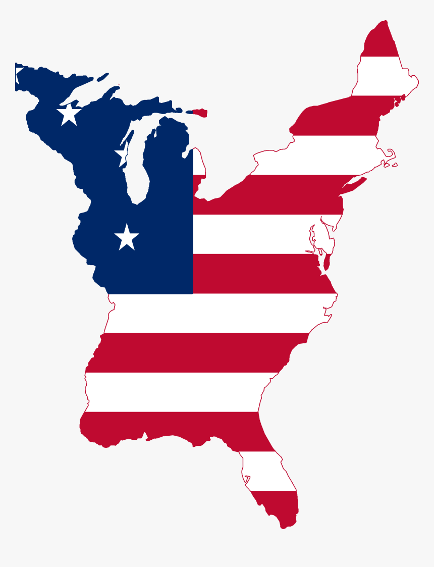 Us Flag Map 1783, HD Png Download, Free Download