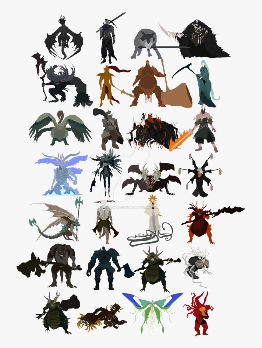 Each Major Boss Of - Bosses De Dark Souls, HD Png Download, Free Download