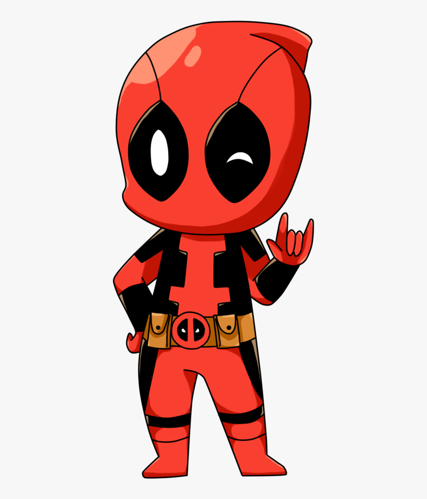 Cartoon Deadpool Chibi Png, Transparent Png, Free Download