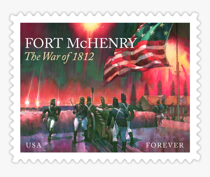 Transparent Vintage Postage Stamp Png - Battle Of Fort Mchenry Hd, Png Download, Free Download