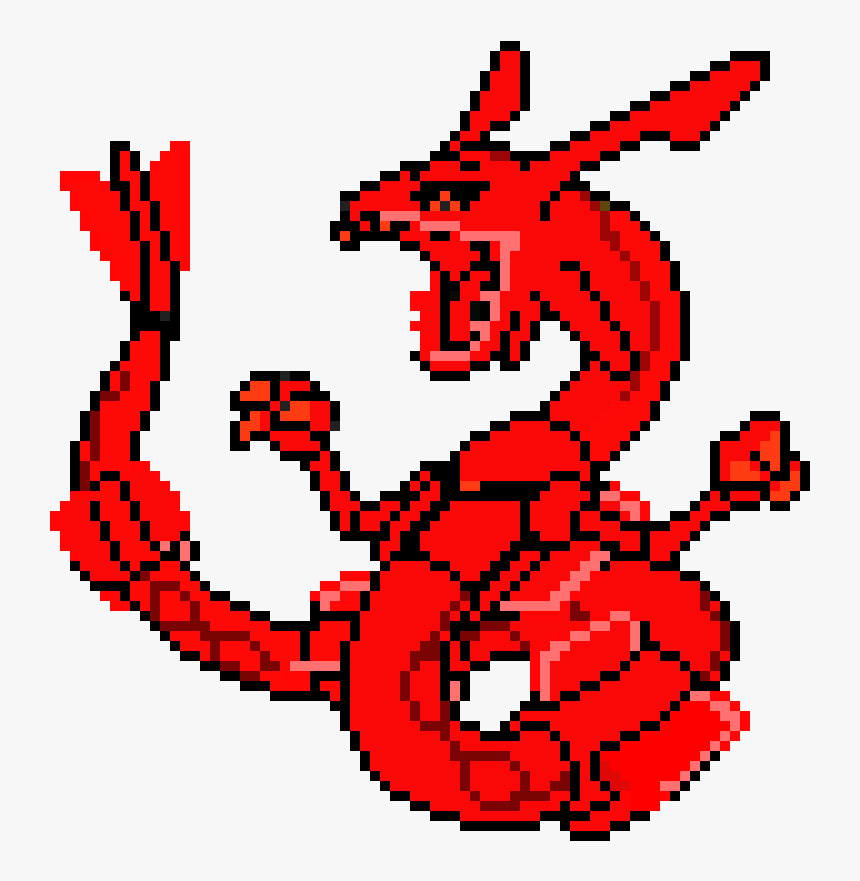 Rayquaza Pixel Art Minecraft, HD Png Download, Free Download