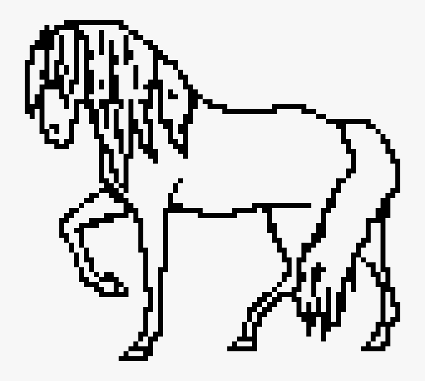 Pixel Art White Horse, HD Png Download, Free Download