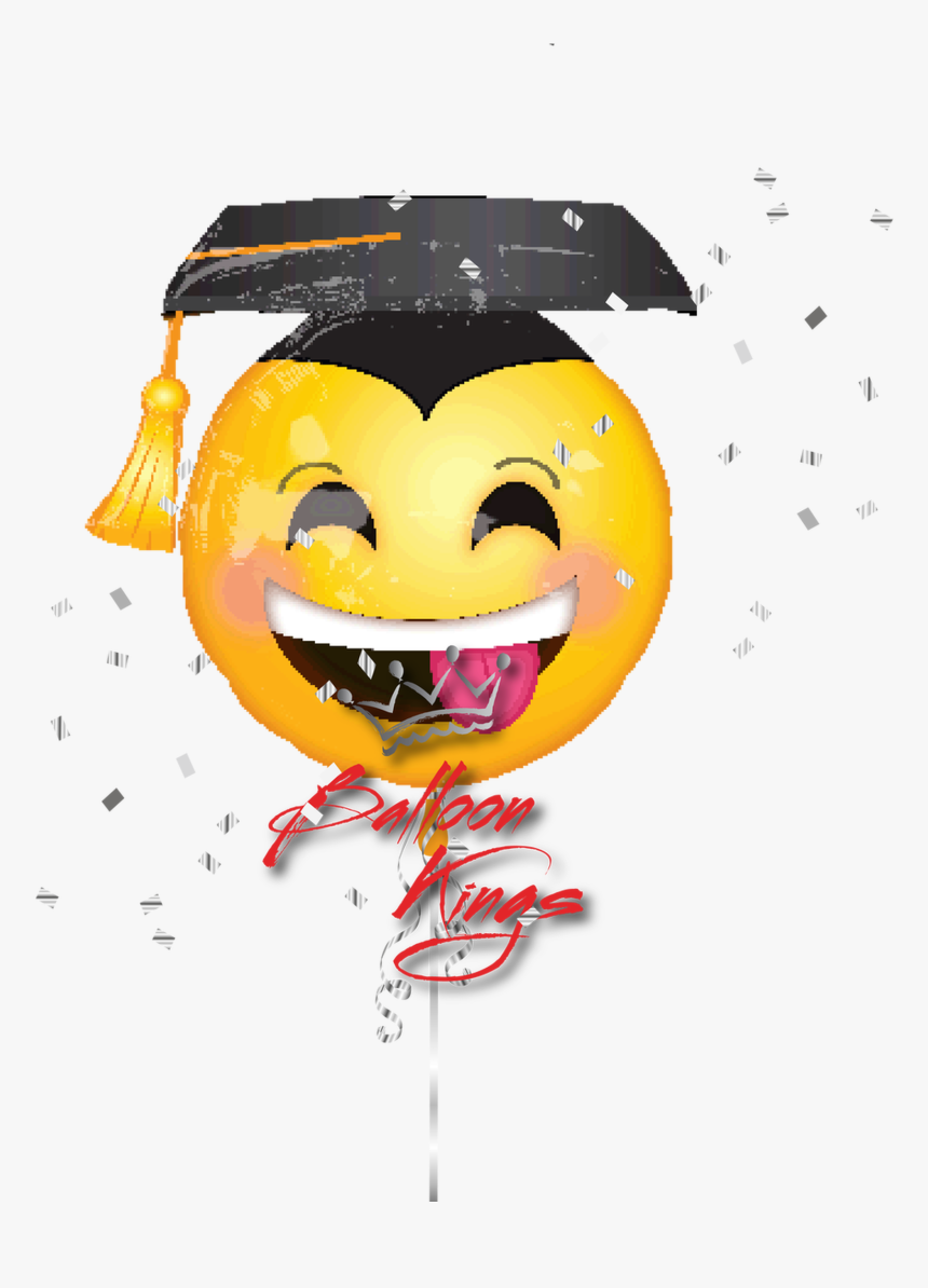 Emoji Con Gorro De Graduacion, Hd Png Download - Emoji Graduation Balloon, Transparent Png, Free Download