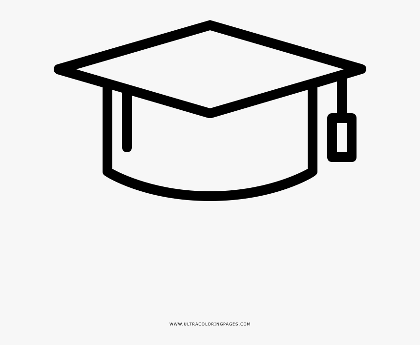 Sombrero De Graduacion Página Para Colorear - Disegno Cappello Laurea Da Stampare, HD Png Download, Free Download