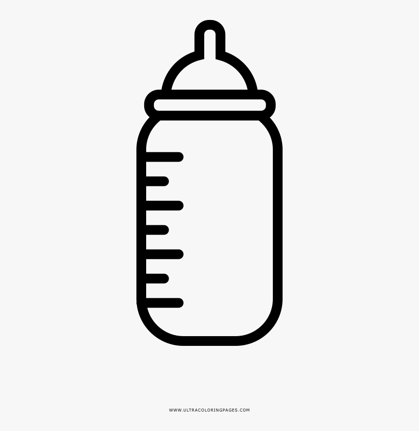 Biberón Página Para Colorear - Baby Bottle To Color, HD Png Download, Free Download