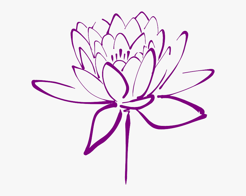 Clipart Lotus Flower Purple, HD Png Download, Free Download