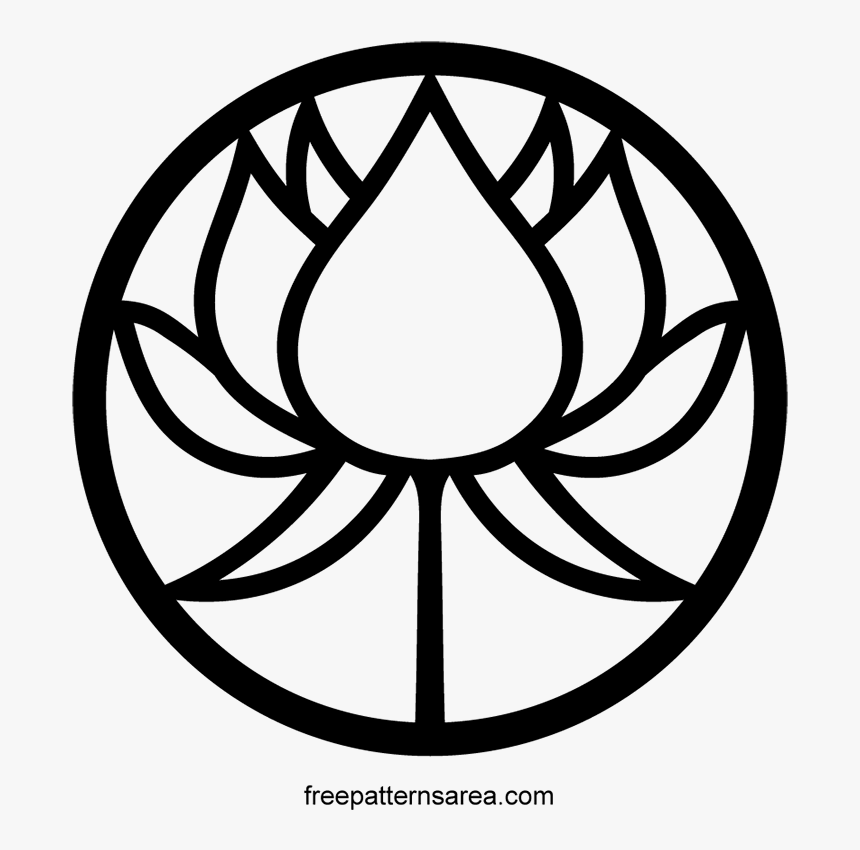 Lotus Flower Circle Design, HD Png Download, Free Download