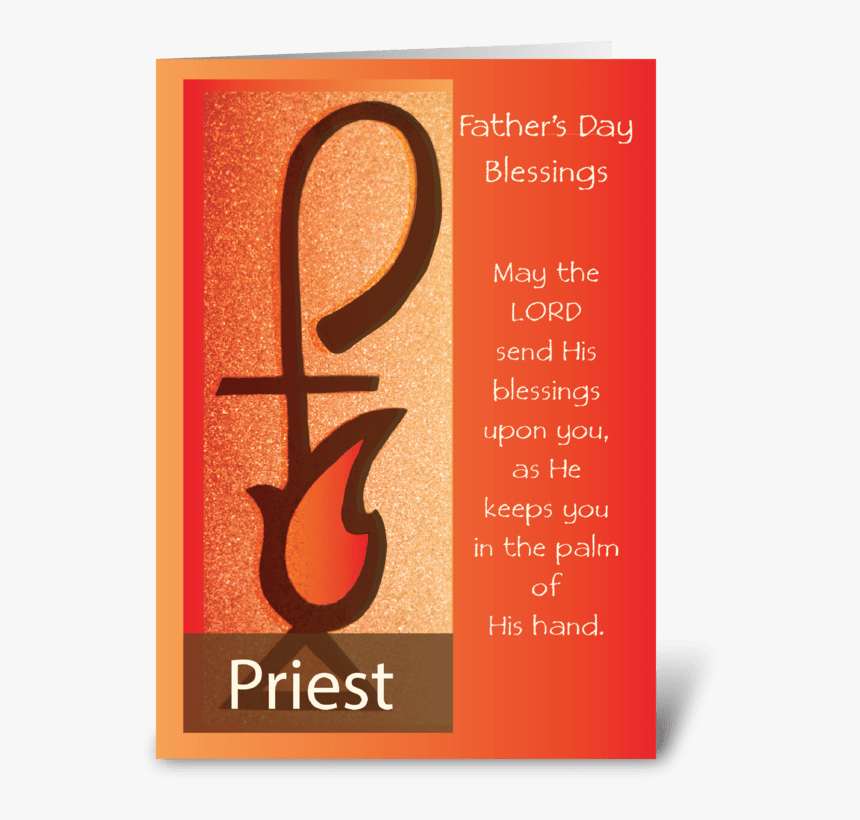 Priest Father’s Day, Shepherd Staff Greeting Card - Fathers Day To Priest, HD Png Download, Free Download
