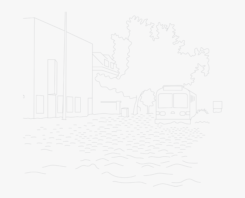 Line Drawing Of Green Street - Sketch, HD Png Download, Free Download