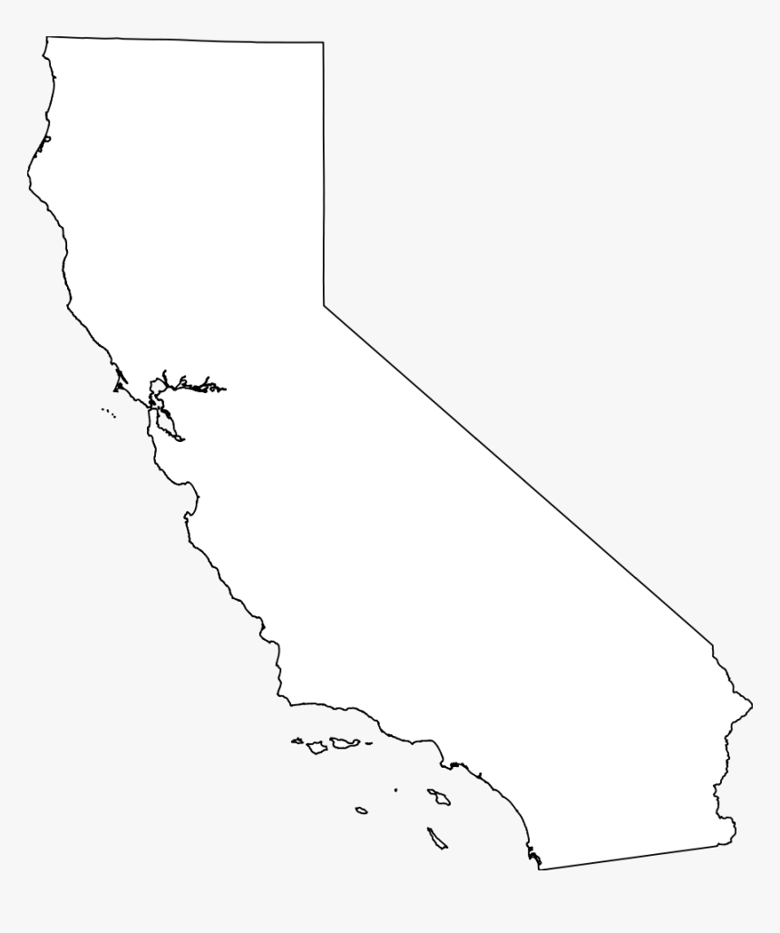 Map Of California Outline, HD Png Download, Free Download