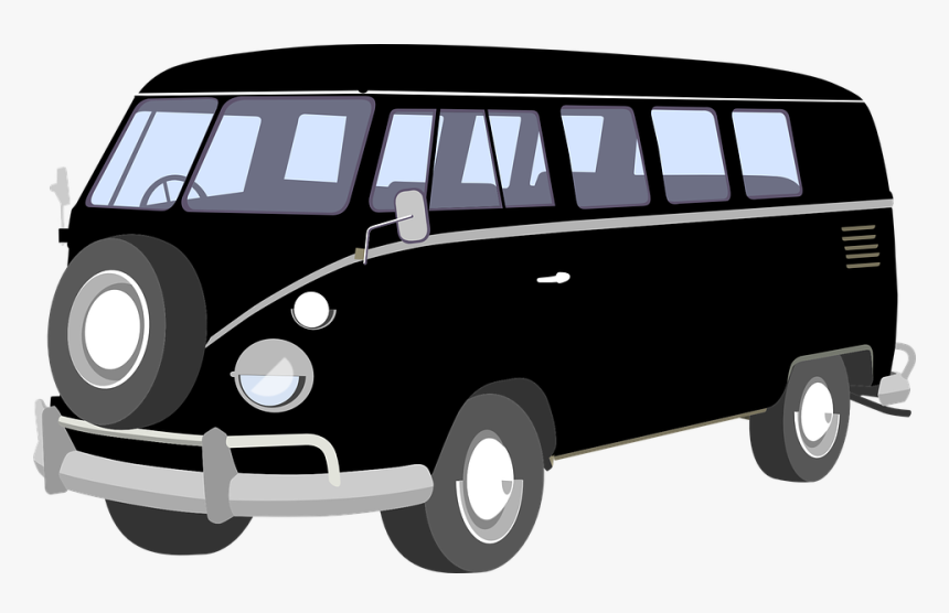 Volkswagen, Bus, Van, Minibus, Vintage, Hippie, Vehicle - Volkswagen Bus Vector Png, Transparent Png, Free Download