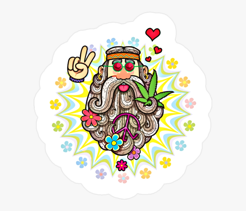 Clip Art Transprent Png - Cartoon Hippie, Transparent Png, Free Download