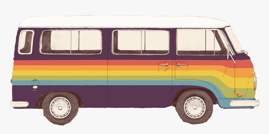 🗺 - Rainbow Van, HD Png Download, Free Download