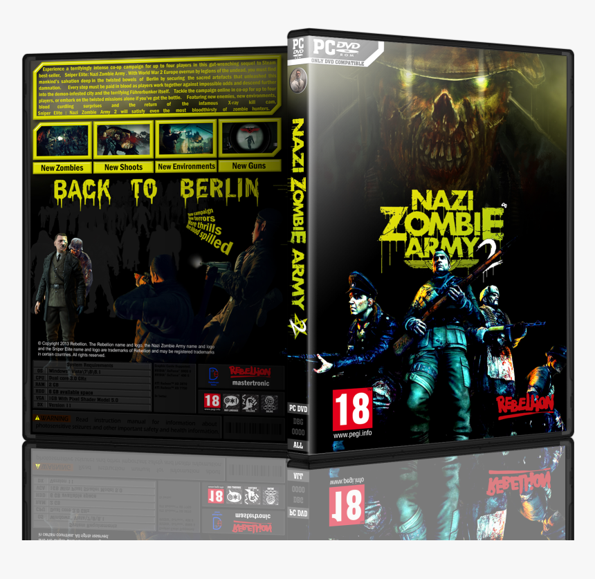 Sniper Elite Nazi Zombie Army 2 Box Cover , Png Download - Sniper Elite Nazi Zombie Army 2 Cover, Transparent Png, Free Download