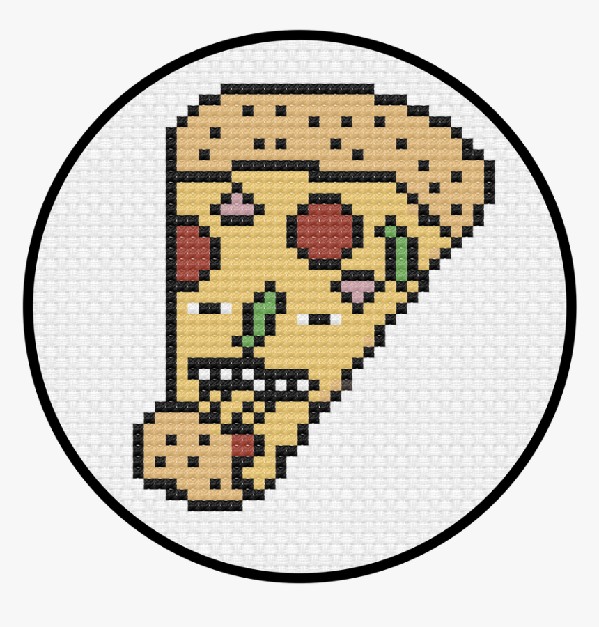Pizza Party Cross Stitch Pattern - Cross-stitch, HD Png Download, Free Download