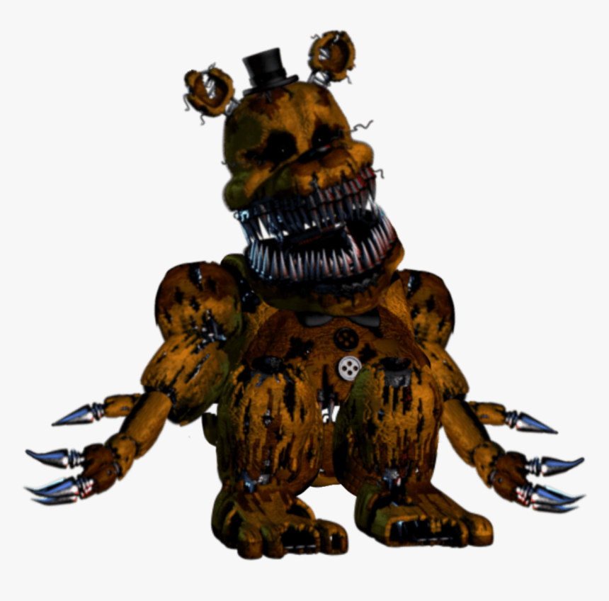 Golden Nights At Five Freddy Freddy"s Nightmare , Png - Nightmare Rockstar Golden Freddy, Transparent Png, Free Download