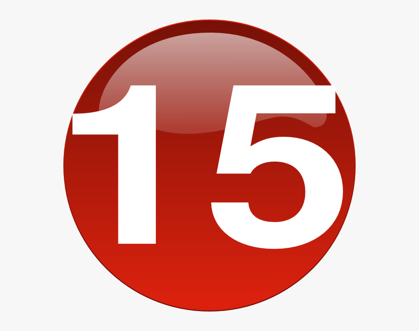 Red 15 Number Circles Transparent, HD Png Download - kindpng