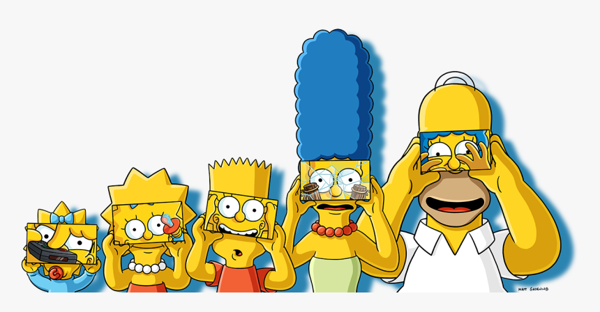 Simspons Wearing Cardboard - Simpsons Vr, HD Png Download, Free Download