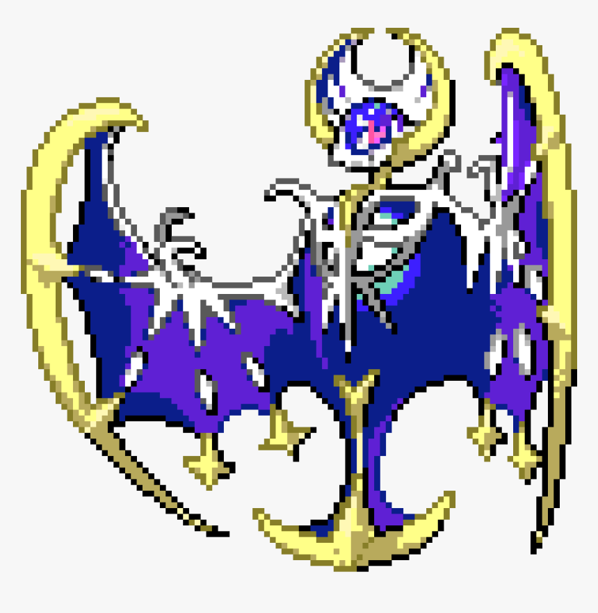 Pixel Art Pokemon Lunala, HD Png Download, Free Download