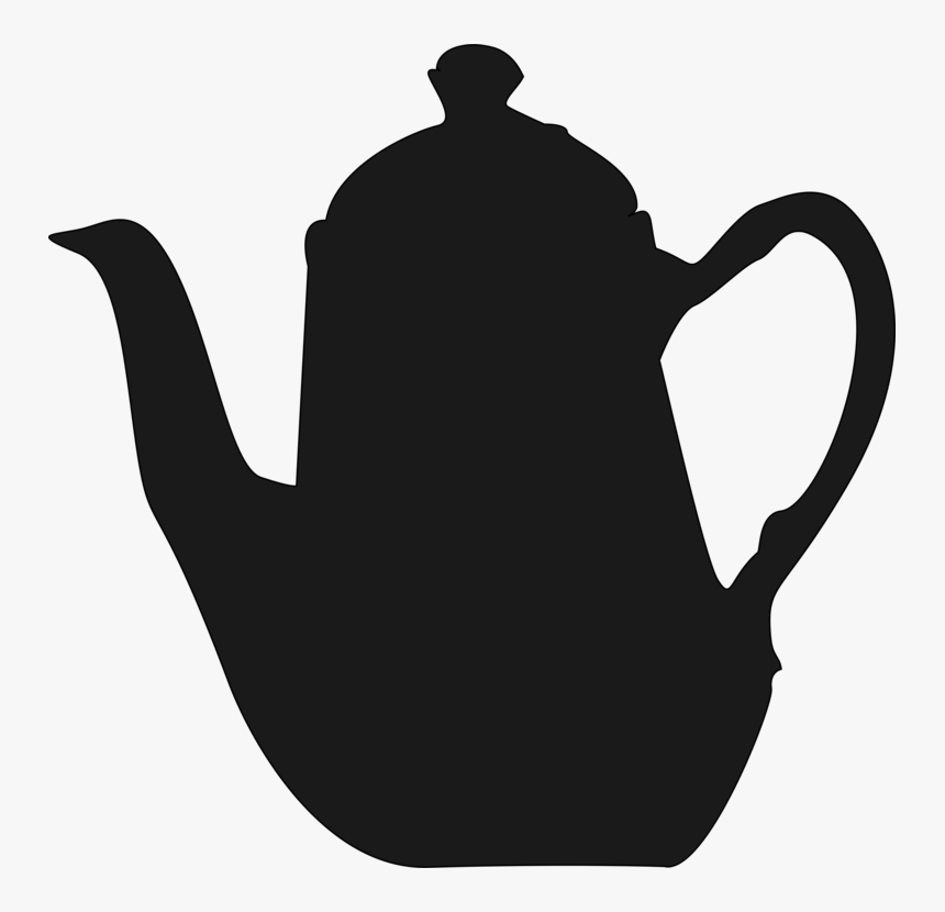 Silhouette,cup,kettle - Tea Pot Silhouette .png, Transparent Png, Free Download