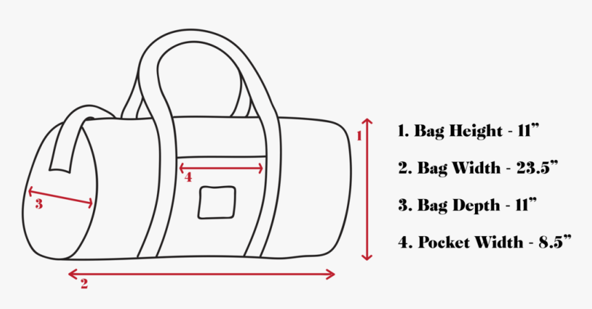 Bag With Drawing Size, HD Png Download, Free Download