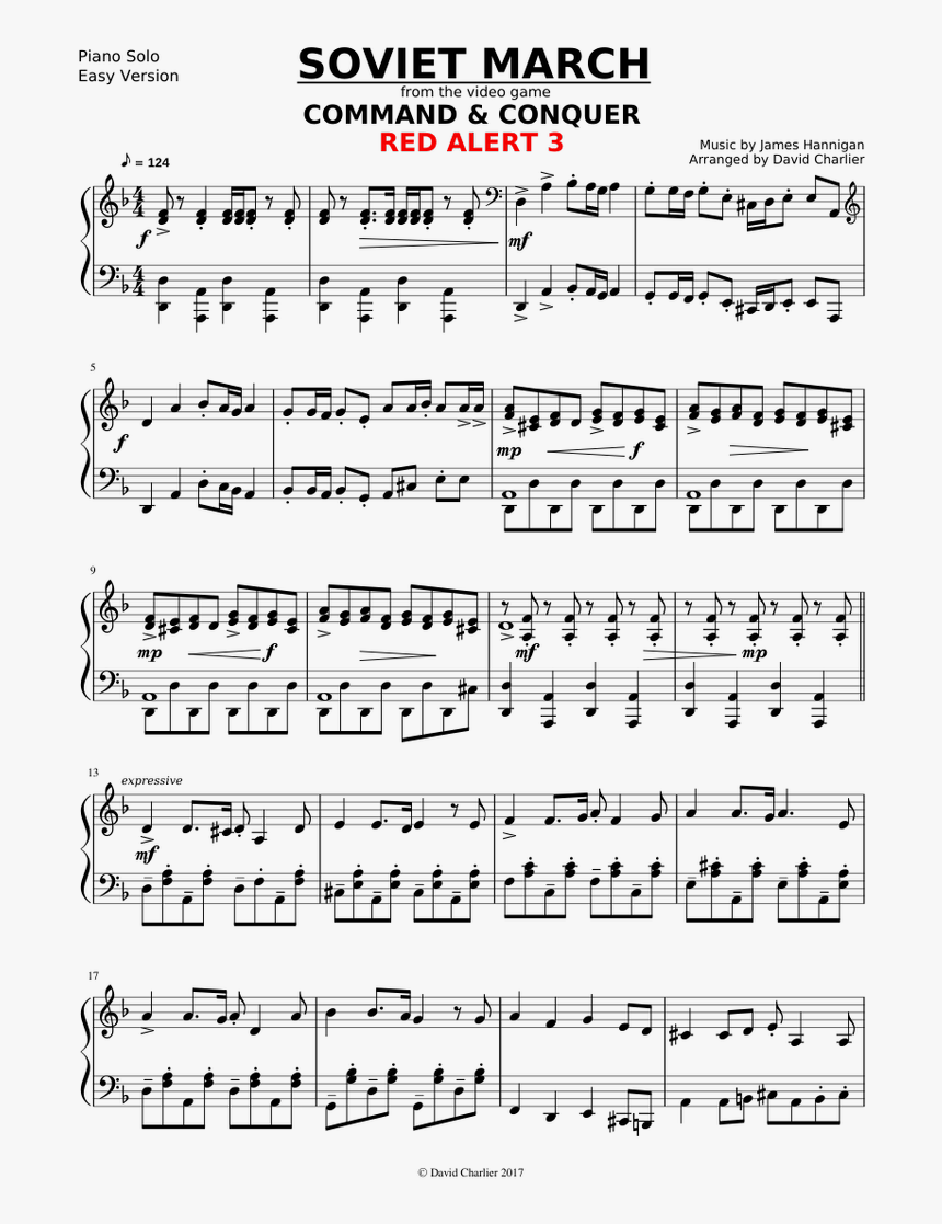 Soviet March Piano Sheet Music, HD Png Download, Free Download