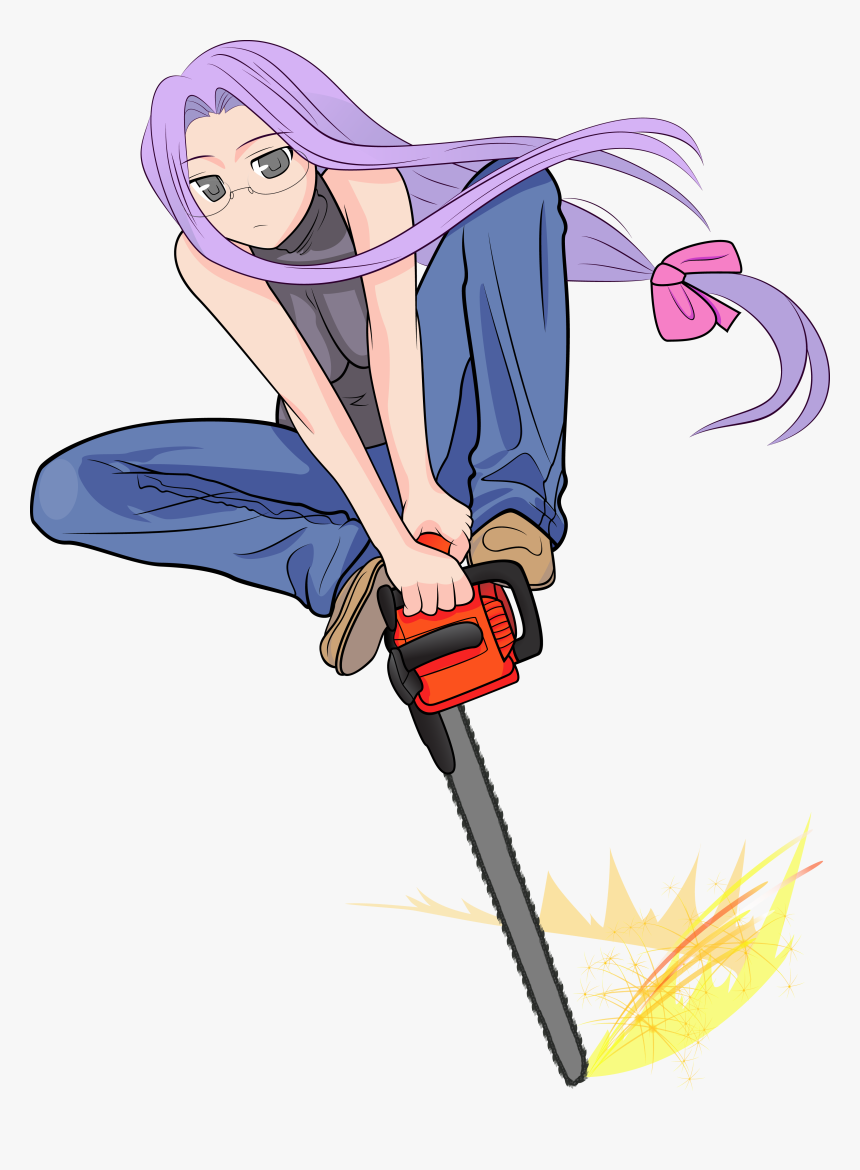 Spacer - Rider Riding A Chainsaw, HD Png Download, Free Download