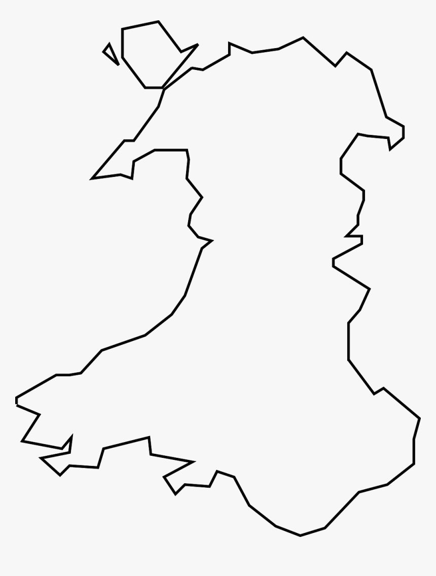 Map Of Wales Outline, HD Png Download, Free Download