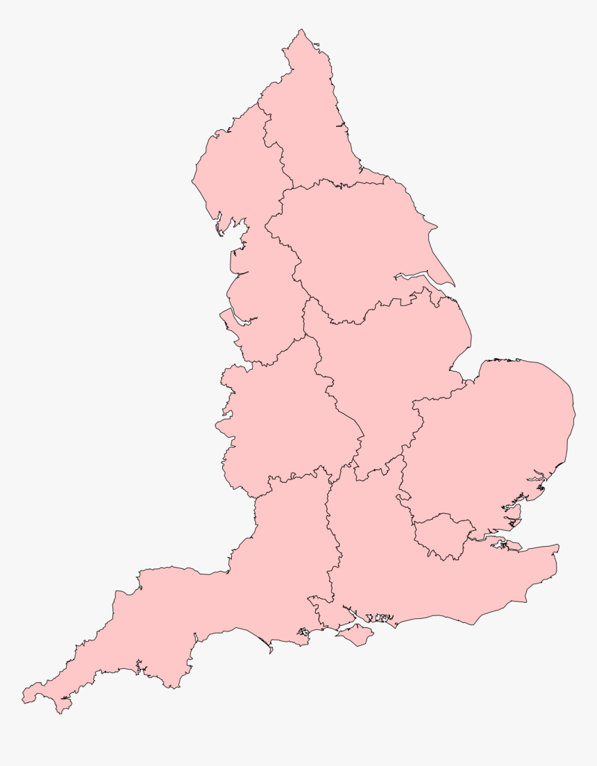 Map Of England Labelled, HD Png Download, Free Download