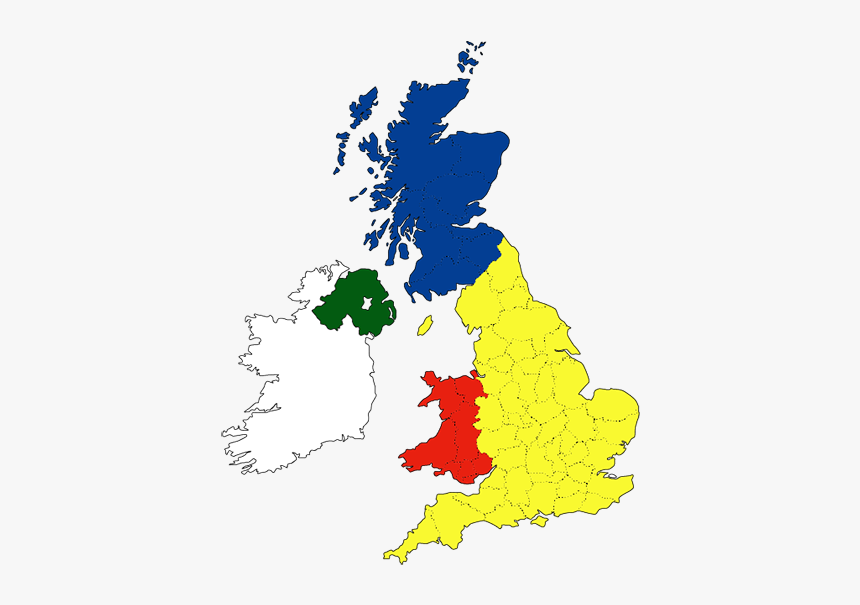 Uk Countries Map Png, Transparent Png, Free Download