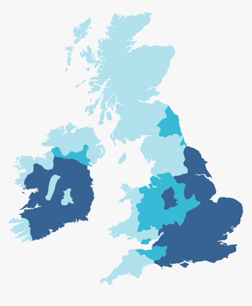 Uk Hard Water Map - Water Hardness Map Uk, HD Png Download, Free Download