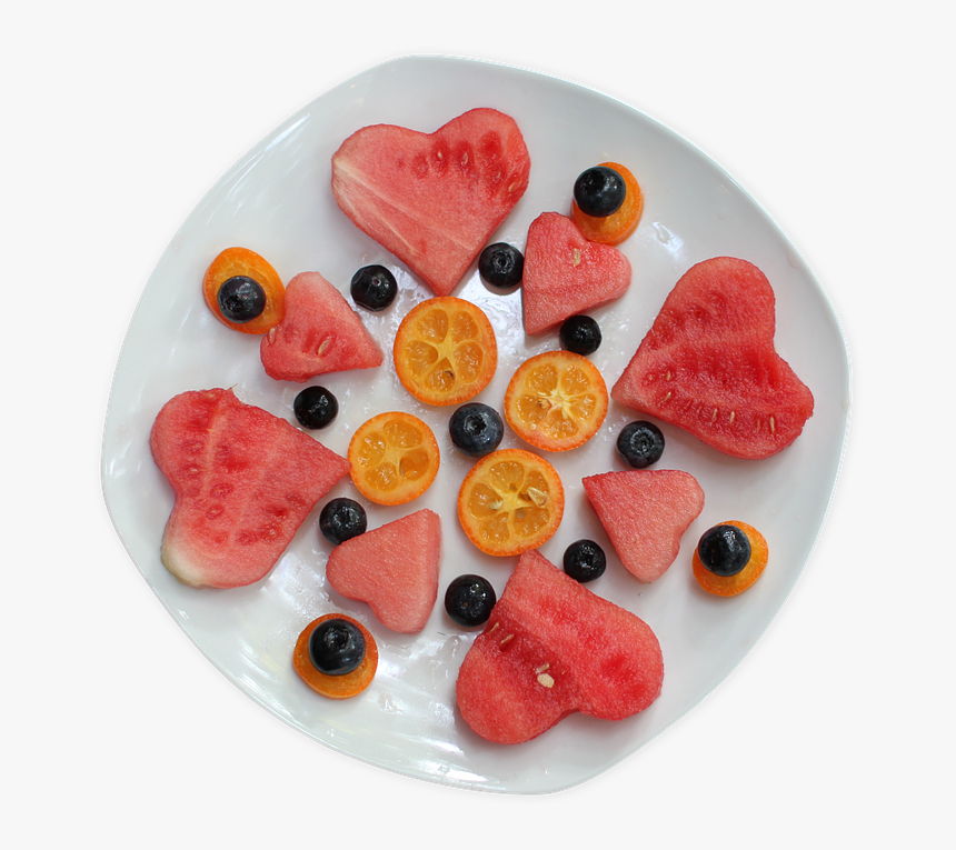 Fruit, Plate, Heart, Fresh, Healthy, Sweet, Delicious - Food, HD Png Download, Free Download