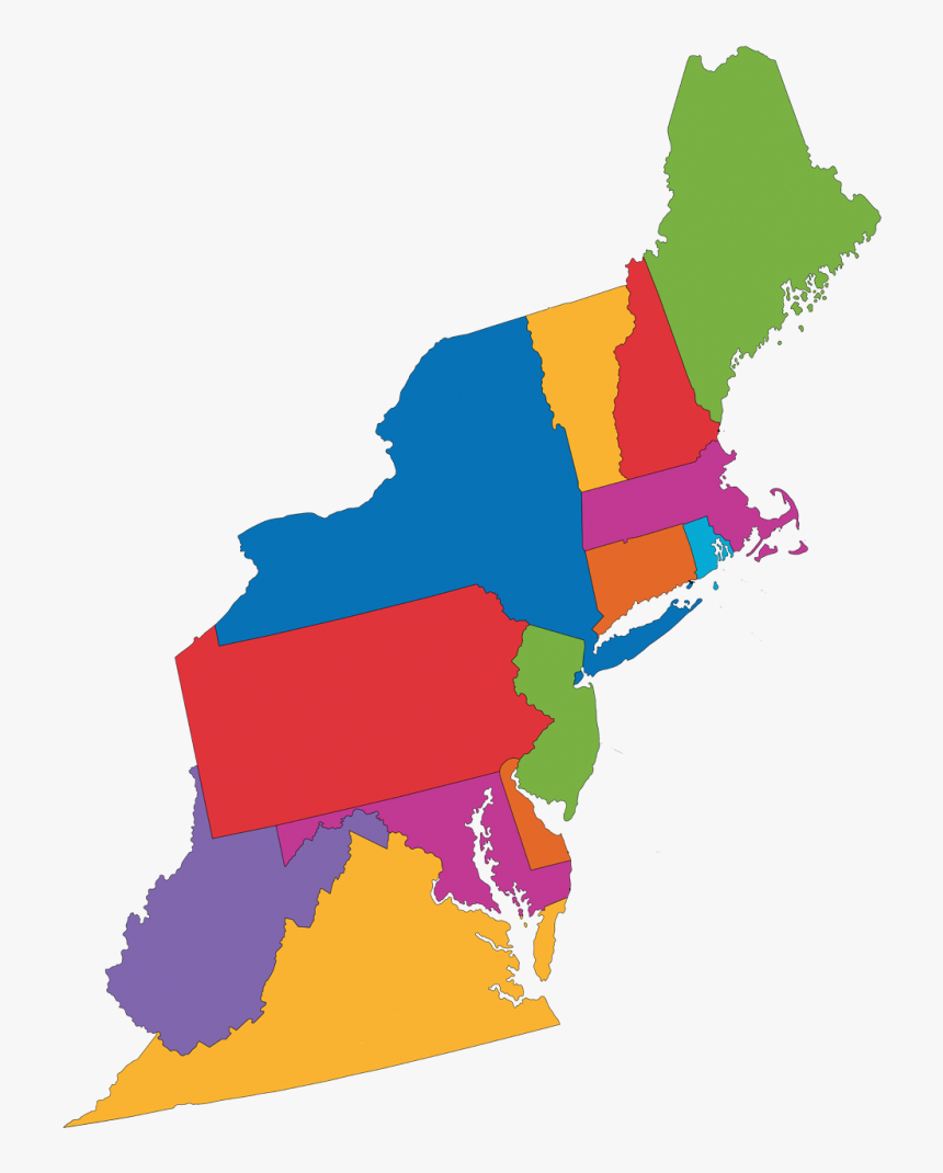New England Mobile Medical Equipment Leasing And Distributor - Blank Map Of Northeast Usa, HD Png Download, Free Download