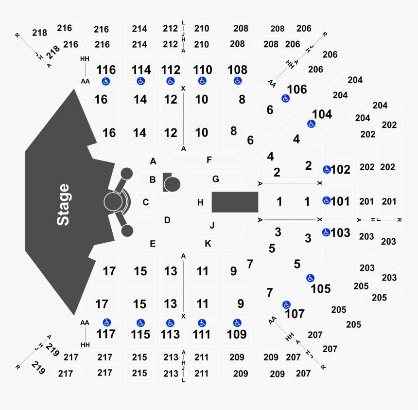 Seat Number Mgm Grand Garden Arena Seating Chart Hd Png Download