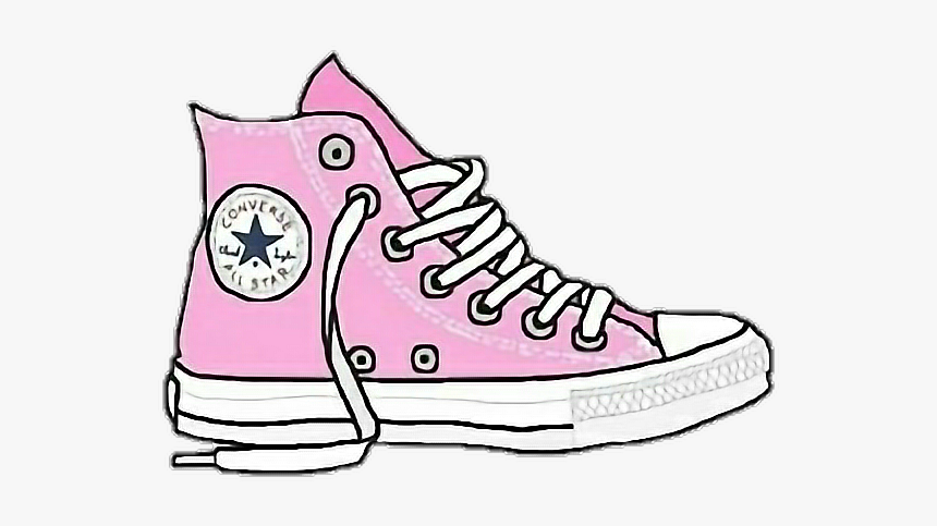 Sticker Pink Aesthetic - Pink Converse Sticker, HD Png Download, Free Download