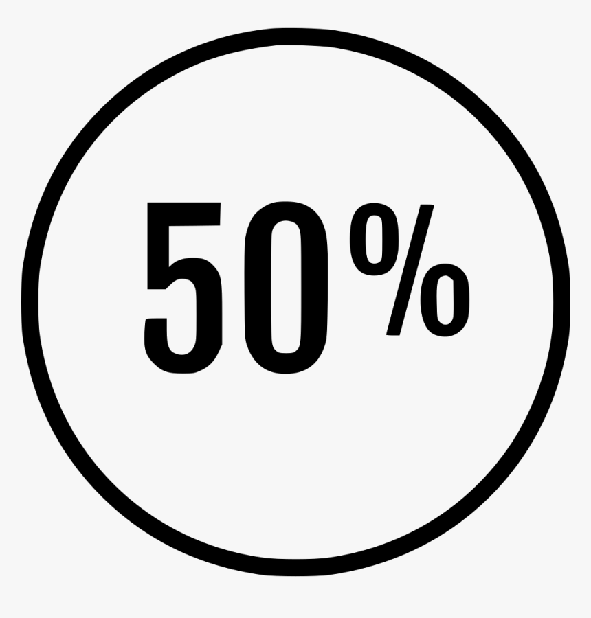 Fifty Half Percent - Circle, HD Png Download, Free Download