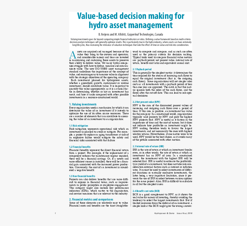 Value-based Decision Making For Hydro Asset Management - Waste Management In India, HD Png Download, Free Download