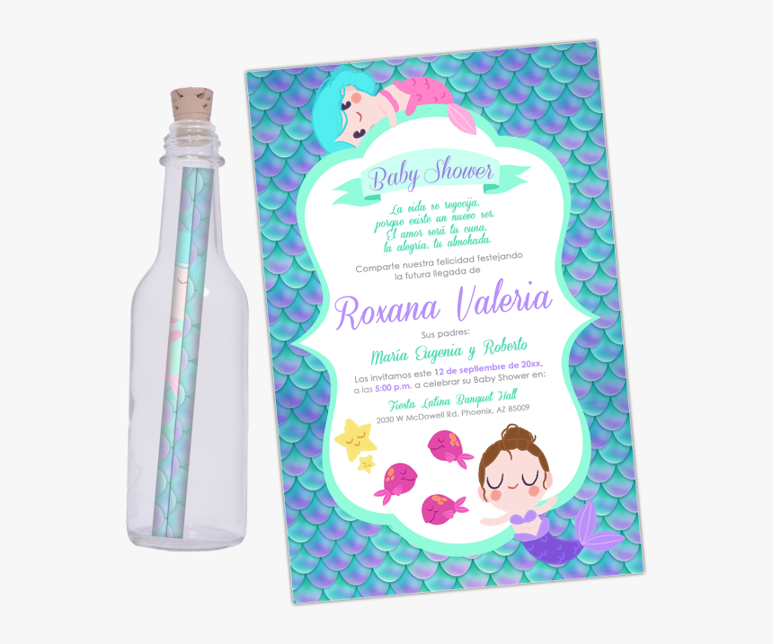 Invitacion En Botella Para Baby Shower, HD Png Download, Free Download