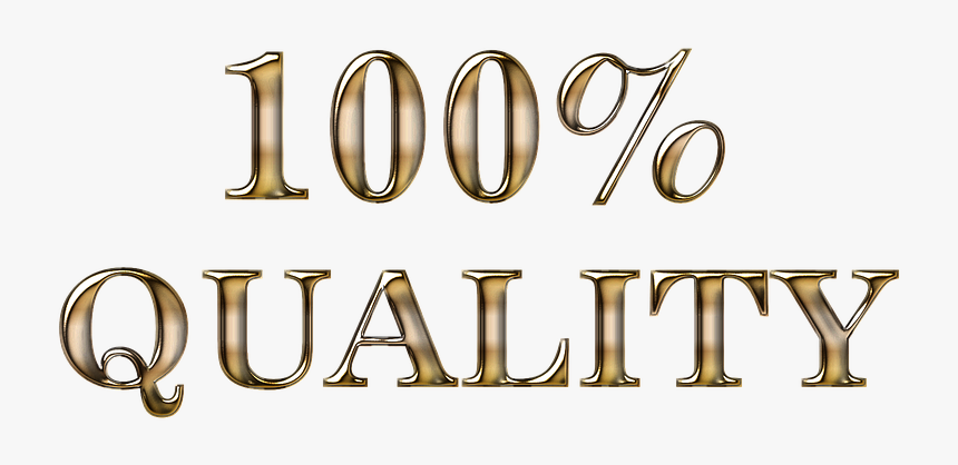 One Hundred Percent, 100, Quality, Gold, Shiny - Quality Clipart No Background, HD Png Download, Free Download