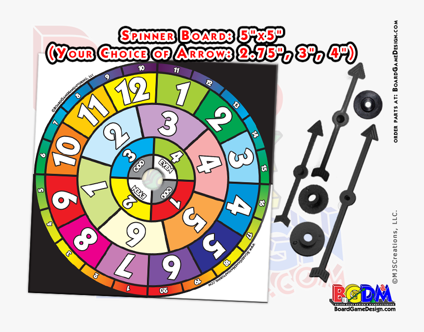 Pre-printed Spinner Board Game For Sale - Circle, HD Png Download, Free Download