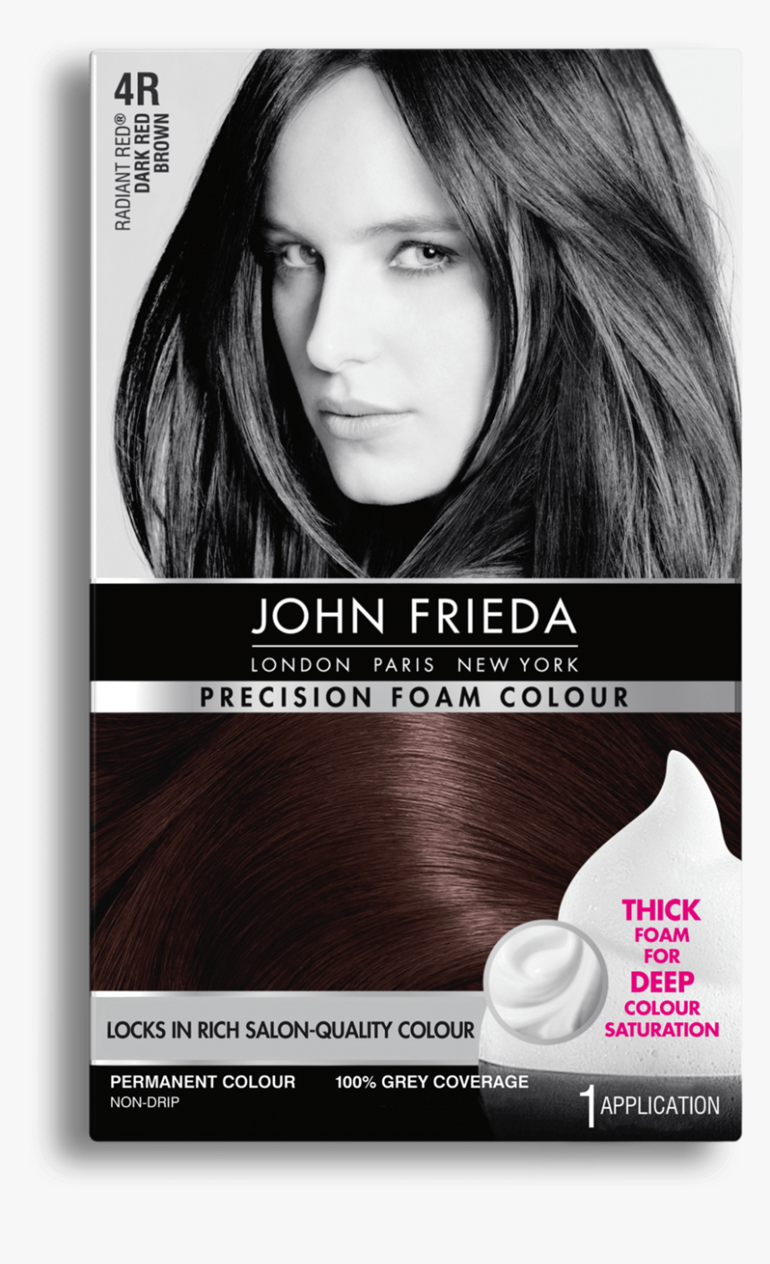 Precision Foam Colour 4r Radiant Red Dark Red Brown - John Frieda Hair Color 7n, HD Png Download, Free Download