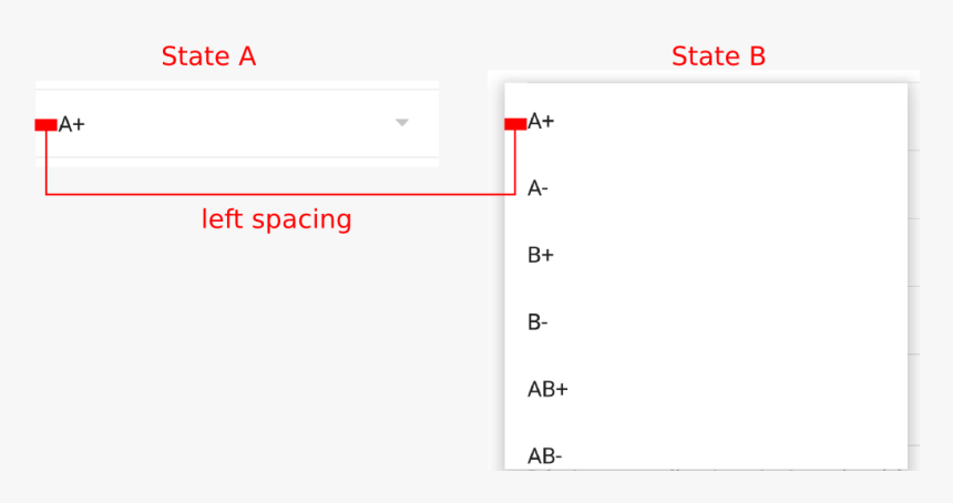 State A And B Example - Android Spinner Text Margin, HD Png Download, Free Download